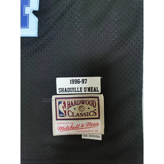 Maglia Los Angeles Lakers Shaquille O'Neal NO 34 Mitchell & Ness 1996-97 Blu Nero